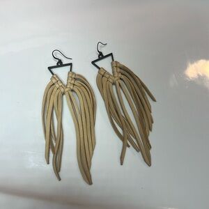 LEATHER FRINGE BOHO EARRINGS